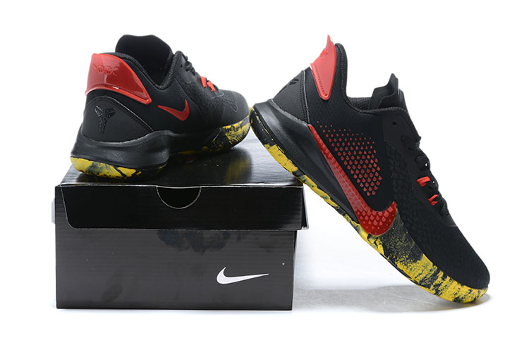 New Men Nike Mamba Focus EP Black Red Yellow Basketball Shoes